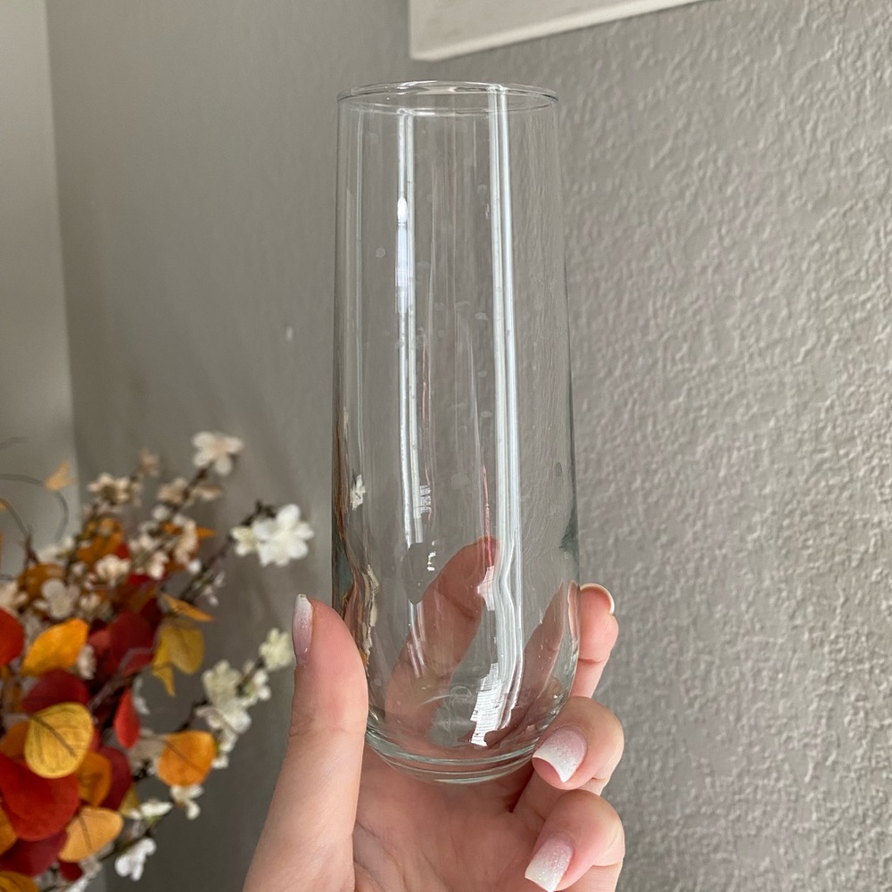 Set of 9 stemless champagne flutes